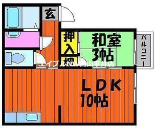 コーポ南古都Ⅱの物件間取画像